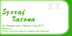 szeraf katona business card